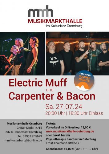 Tickets für Electric Muff und Carpenter & Bacon am 27.07.2024 - Karten kaufen